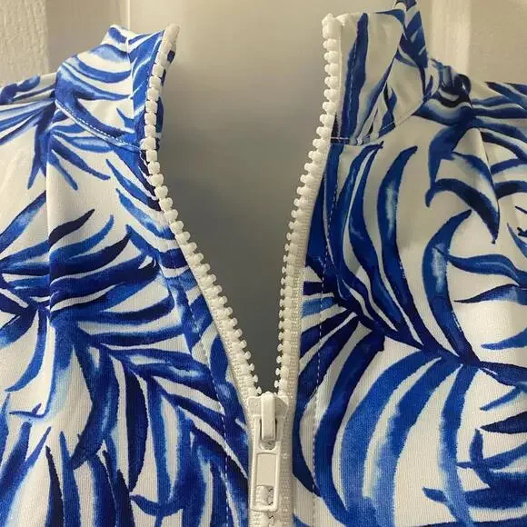 Tommy Bahama 1/4 Zip Tropical Print Golf Tennis Dress with Shorts - Picture 6 of 9